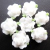 Wholesale Polymer Clay Flower (M0318), white rose femo flower