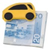 car shape leather money clip