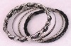 Wholesale Leather and silver bracelet