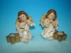 Wholesale 4.5"Polyresin classical angel candle holders