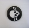 Wholesale Personalized Metal or tin lapel pin badge, Skull butterfly clutch badge