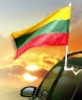 Lithuania car flag