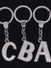 Wholesale Crystal letter key chain