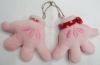 mini hand soft plush keychain