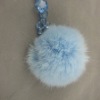 Wholesale 2011 best selling rabbit fur ball keychain [fur pom poms ball]