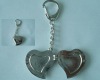 metal magnetic heart shaped keychain/keyring