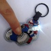 Wholesale full color printing LED flashing pvc keychain cartoon shape for promotion gifts