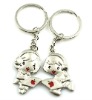 Wholesale Zinc Alloy Key Chain/Promotional Metal Lover Key Chain
