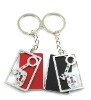 Wholesale Fashion Wedding Couple Keychain, Silvery white