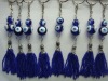 Wholesale 2011 fashion glass key chain-evil eye beads