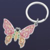 Fashion promotional enamel buttefly metal key ring /key chain