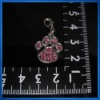 Wholesale DIY Pink rhinestone charm
