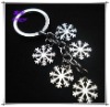 Metal fancy keychains Christmas chains snowflate keychains