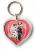 Wholesale heart style acrylic key ring