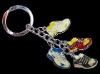 Wholesale shoes silver metal key ring