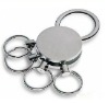 Wholesale Metallic Keychain with 4pcs Keyring