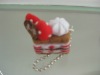 Wholesale Fabric cake soft toy keyring