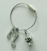 Wholesale stainless steel wire music keyring