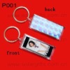 promotional lcd flash plastic photo keychains