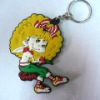 Wholesale plastic key chain, cartoon soft pvc keyring