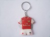 Wholesale Football clothes soft pvc keychain/3d soft pvc keychain/Promotional gifts