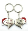 Wholesale Christmas shape silver jewellery key ring