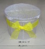 Wholesale round organza gift box with ribbon bow 26k1206A