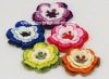 Wholesale DD01040 Hand Crochet Fashion Accessories Fruits Flowers Appliques Cotton flower making craft