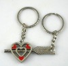 Wholesale an arrow wear love heart shape zinc alloy jewelry keychain
