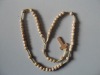 Wholesale wooden bead rosary necklace and bracelet