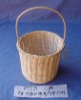 Wholesale durable natural color mashroom basket with handle
