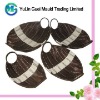 Plastic Rattan Round Fruit Basket with Handle