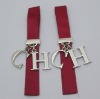 Fashion metal letter key chain