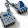 Wholesale (metal crafts)promotional gifts pvc mental keychain