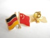 Wholesale National flag badge made by zinc alloy for cooperation promotion