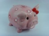Wholesale ceramic cute piggy money bank