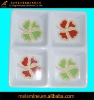 Wholesale 8" 4-sections melamine serving plate