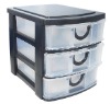 PLASTIC 3 DRAWER TABLE TOP STORAGE