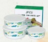 Wholesale round melamine plastic storage bowl set,3 pcs set