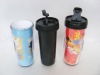 Wholesale promotion AS double plastic coffee mug cup