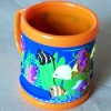 Wholesale Coffee mug cup,PVC mug cup,plastic cup,Promotion cup