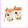 Wholesale Drinking plastic lock cup with spoon