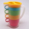Wholesale plastic water pitcher set with 4 cups