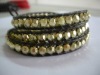 Wholesale gold wrap bracelet,gold faced beads ,fashion jewelry