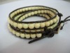 Wholesale yellow wrap bracelet,yellow acrylic beads ,fashion jewelry