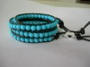 blue wrap bracelet,blue acrylic beads ,fashion jewelry