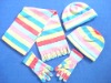 Wholesale fashion set/scarf hat gloves FY0038