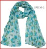rectangular printed polyester scarf