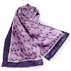 Wholesale Purple silk scarf with full printing for OEM give away