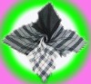 Wholesale fashion checked square scarf for women with black and white color